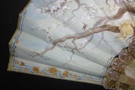 Music of cherry blossoms, fan circa 1880