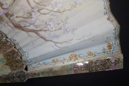 Music of cherry blossoms, fan circa 1880