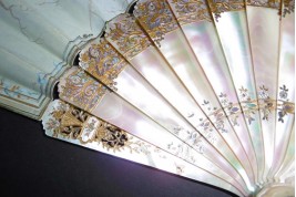 Music of cherry blossoms, fan circa 1880