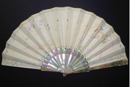 Music of cherry blossoms, fan circa 1880