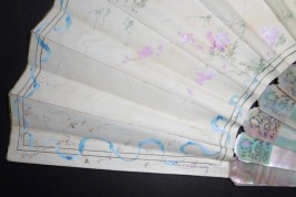 Music of cherry blossoms, fan circa 1880