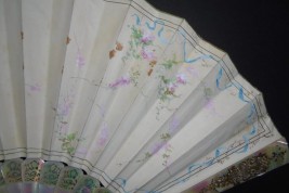 Music of cherry blossoms, fan circa 1880