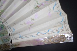 Music of cherry blossoms, fan circa 1880