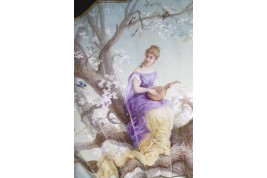 Music of cherry blossoms, fan circa 1880