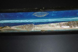Music of cherry blossoms, fan circa 1880