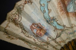 Colin maillard de Lancret, éventail pastiche vers 1900