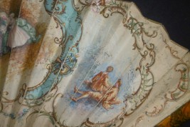 Blind man's buff by Lancret, pastiche fan circa 1900