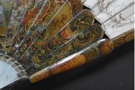 Blind man's buff by Lancret, pastiche fan circa 1900