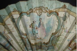 Colin maillard de Lancret, éventail pastiche vers 1900