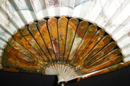 Blind man's buff by Lancret, pastiche fan circa 1900
