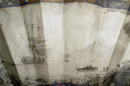 L'expédition de La Pérouse à Port-des-Français, éventail vers 1860