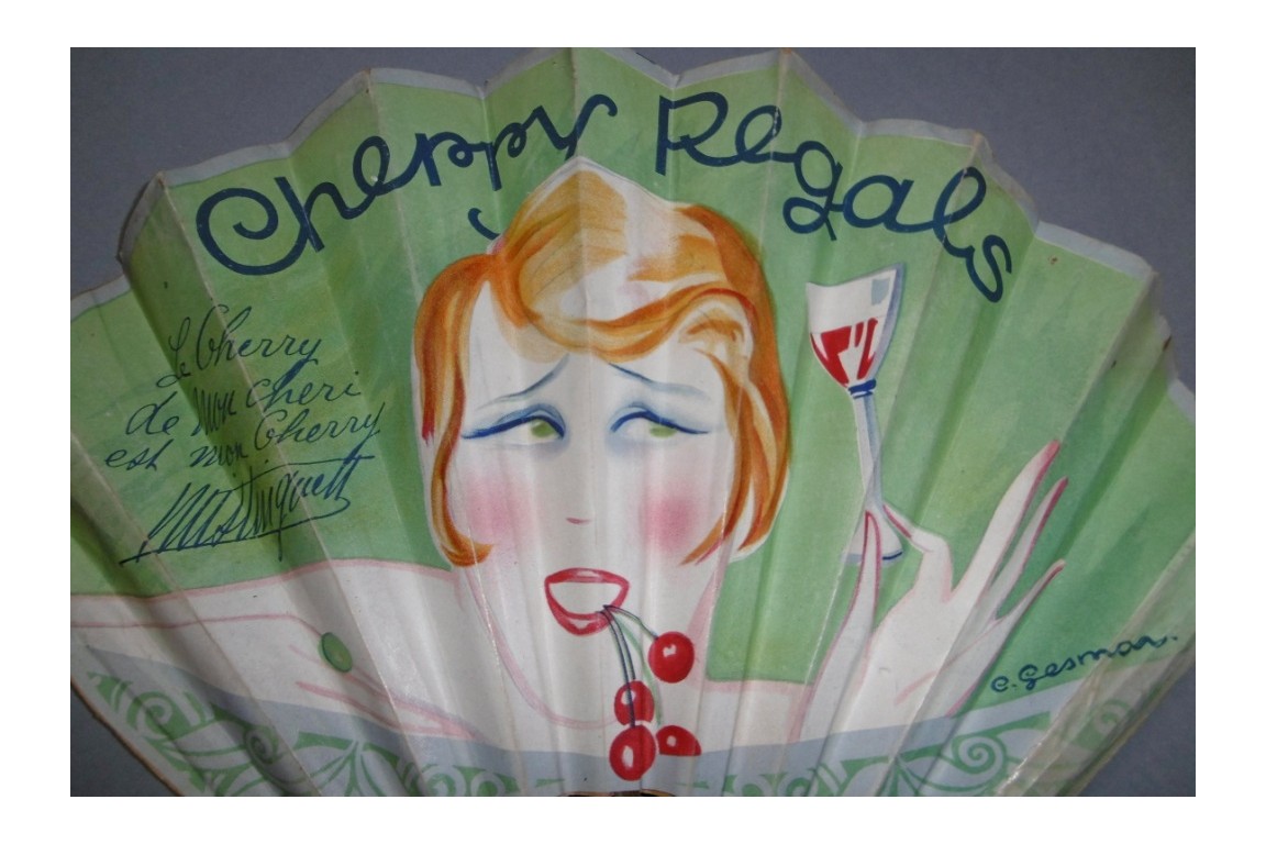 Mistinguett and Cherry, fan by Gesmar circa 1920
