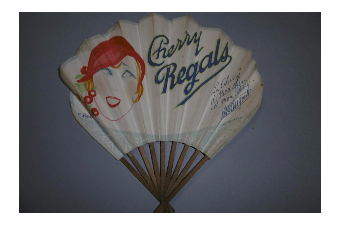 Mistinguett and Cherry, fan by Gesmar circa 1920