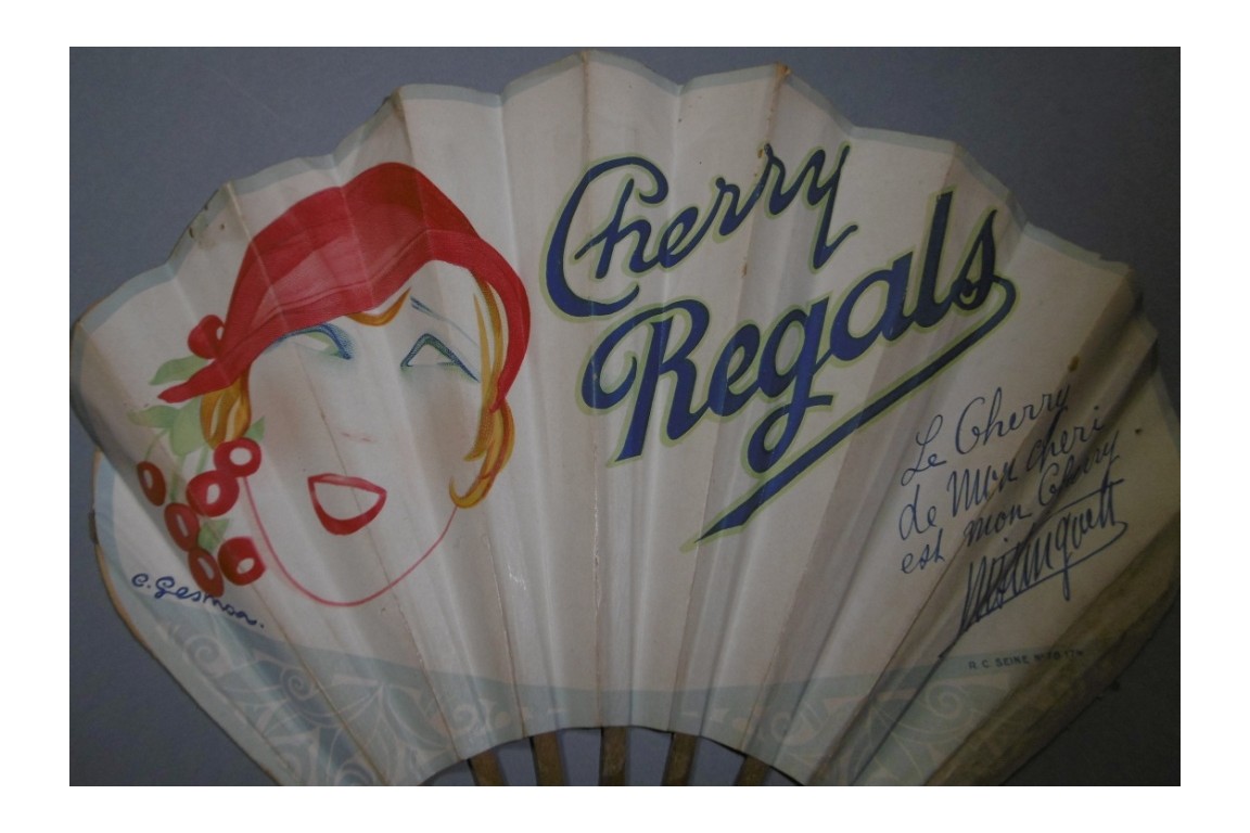 Mistinguett and Cherry, fan by Gesmar circa 1920