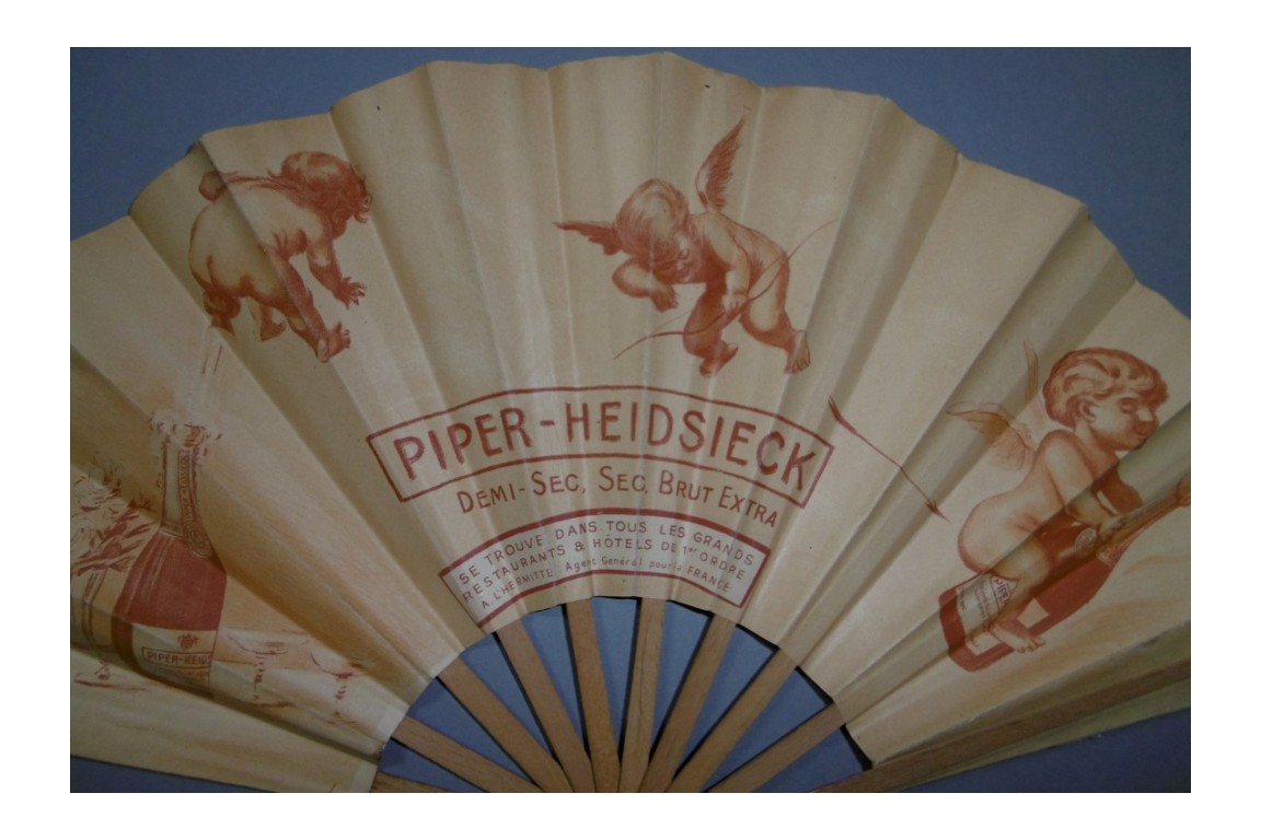 Champagne Piper-Heidsieck and Bols Amsterdam, advertising fan
