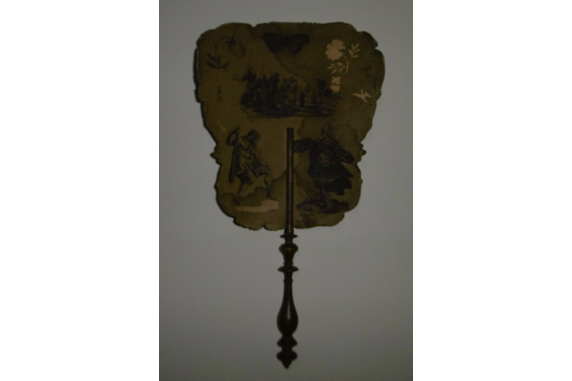 Tulip of straw, fixed fan, 18th century