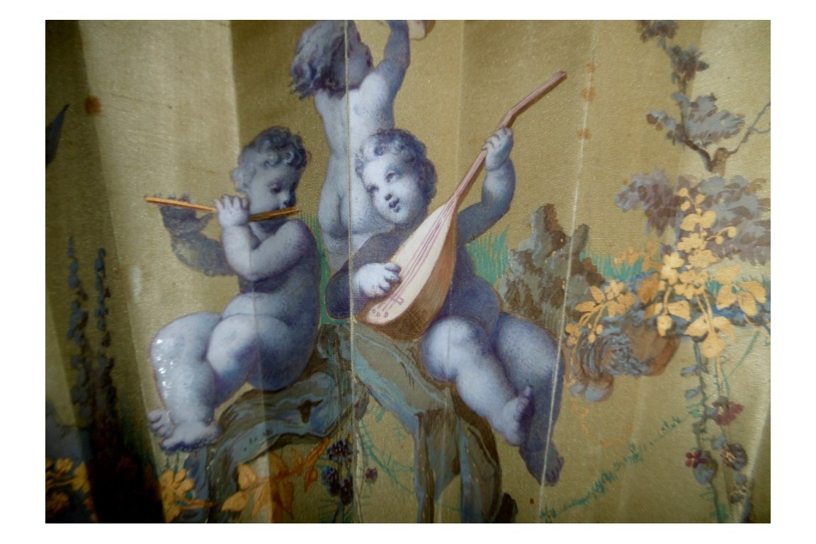 Musician cherubs, fan by Alexandre, circa 1870