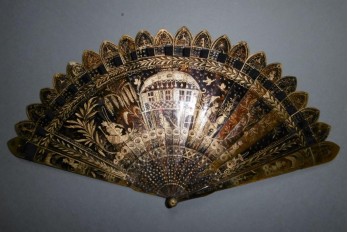 Chinese temple, fan circa 1825-30