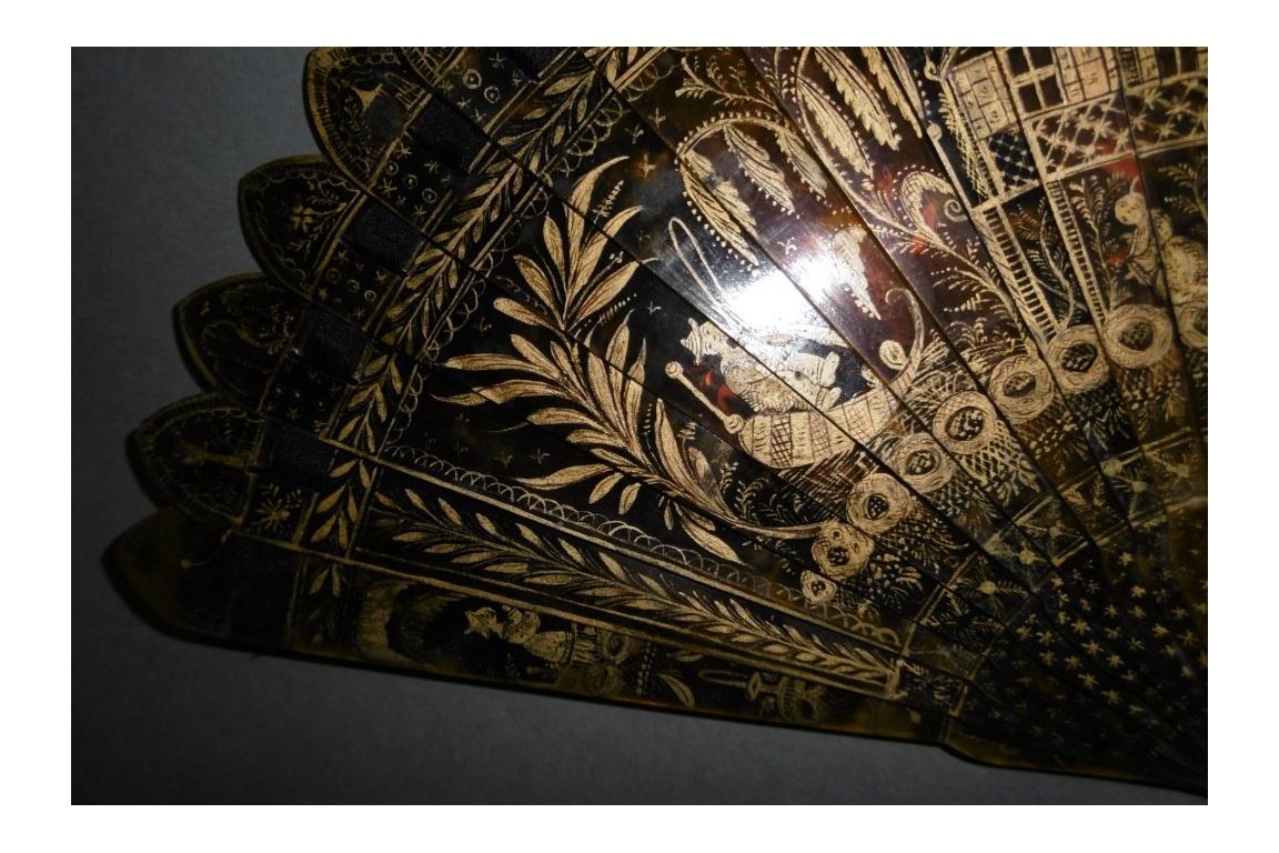 Chinese temple, fan circa 1825-30