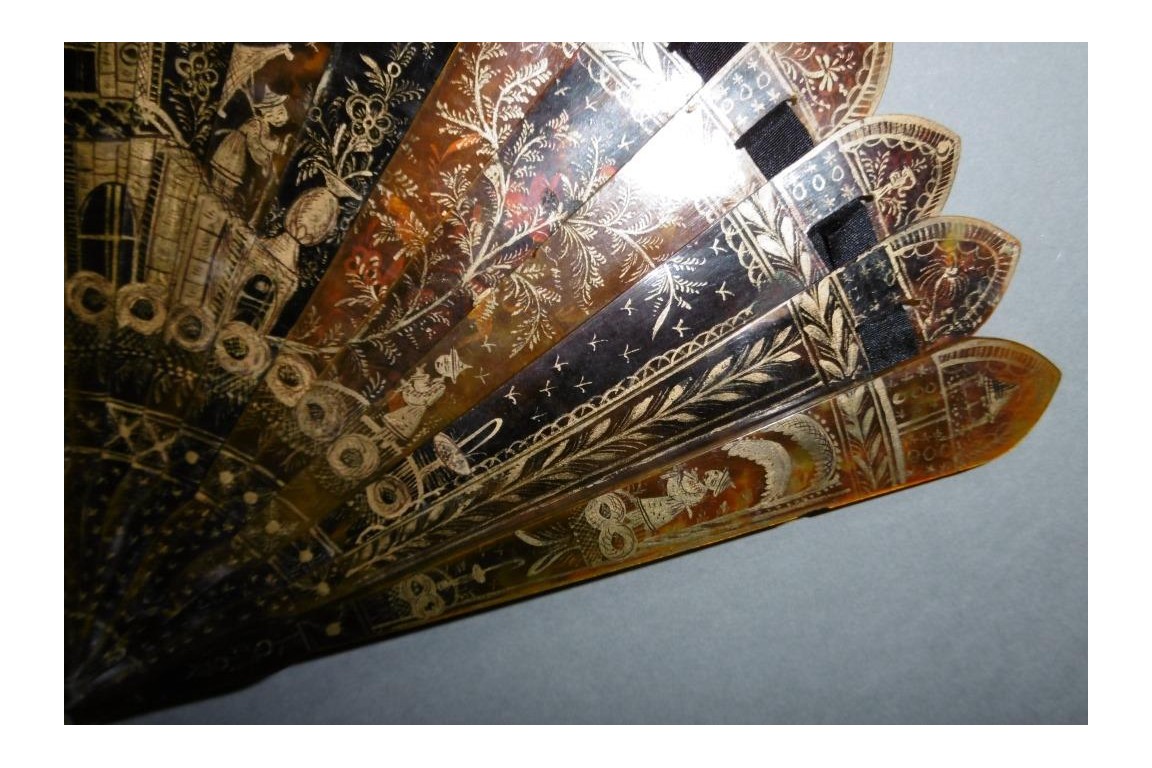 Chinese temple, fan circa 1825-30