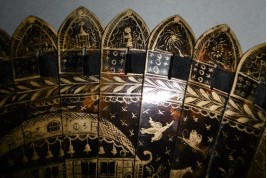 Chinese temple, fan circa 1825-30