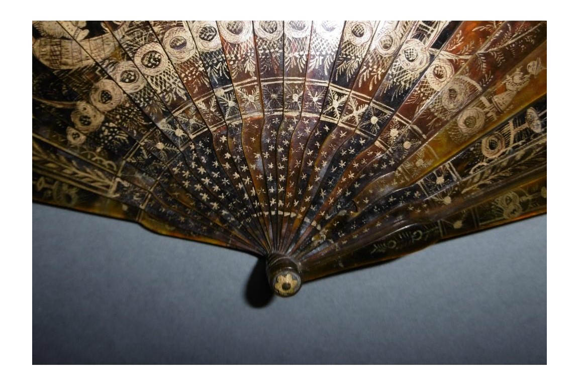 Chinese temple, fan circa 1825-30