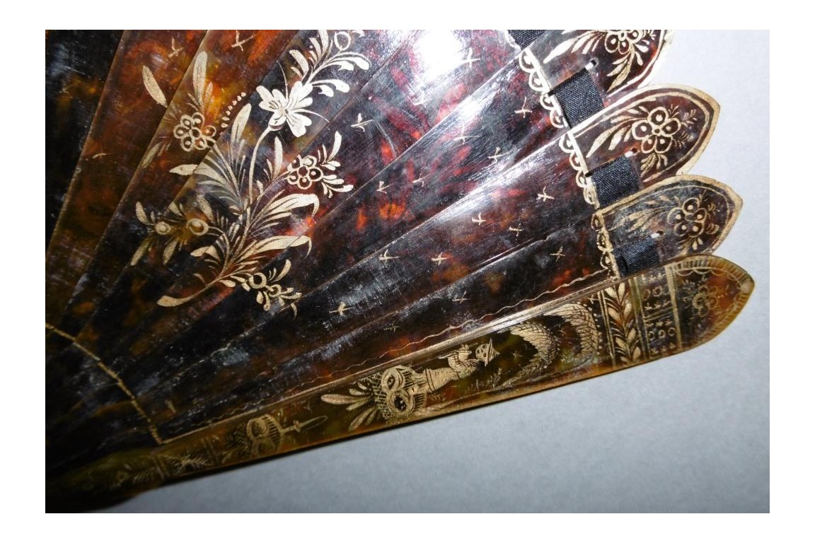 Chinese temple, fan circa 1825-30