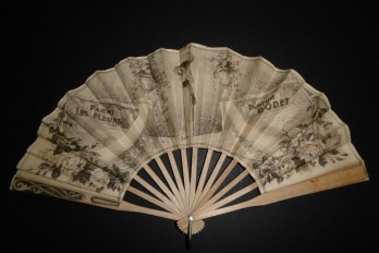 Parfum Godet,  Parmi les fleurs, advertising fan