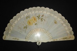 Roses, late 19th century fan