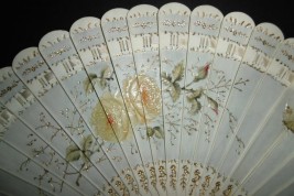 Roses, late 19th century fan