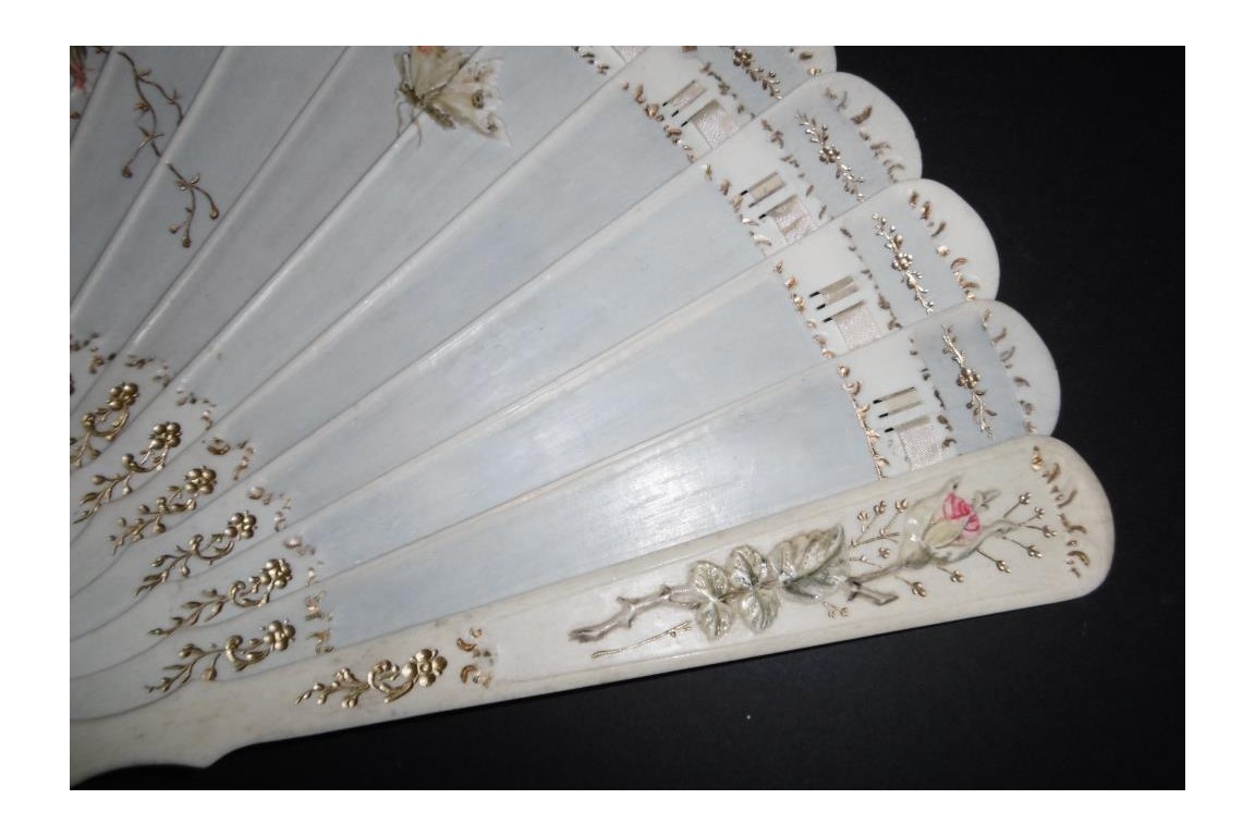 Roses, late 19th century fan