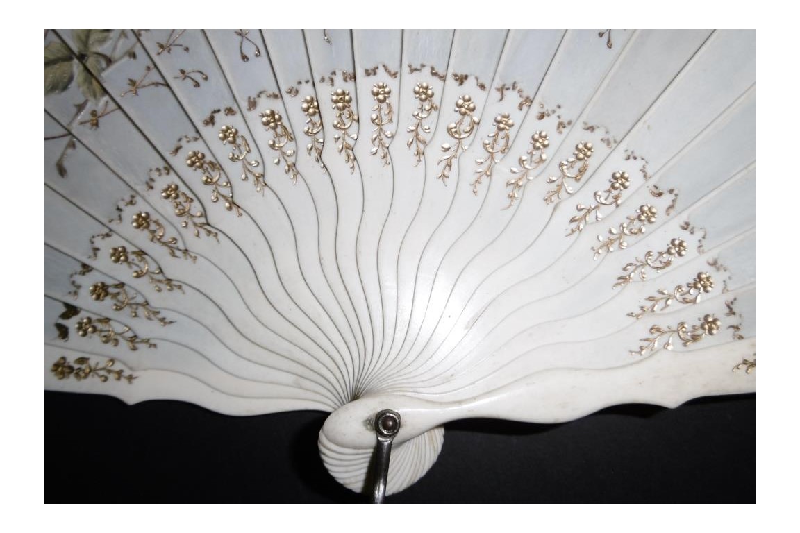 Roses, late 19th century fan