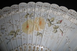 Roses, late 19th century fan