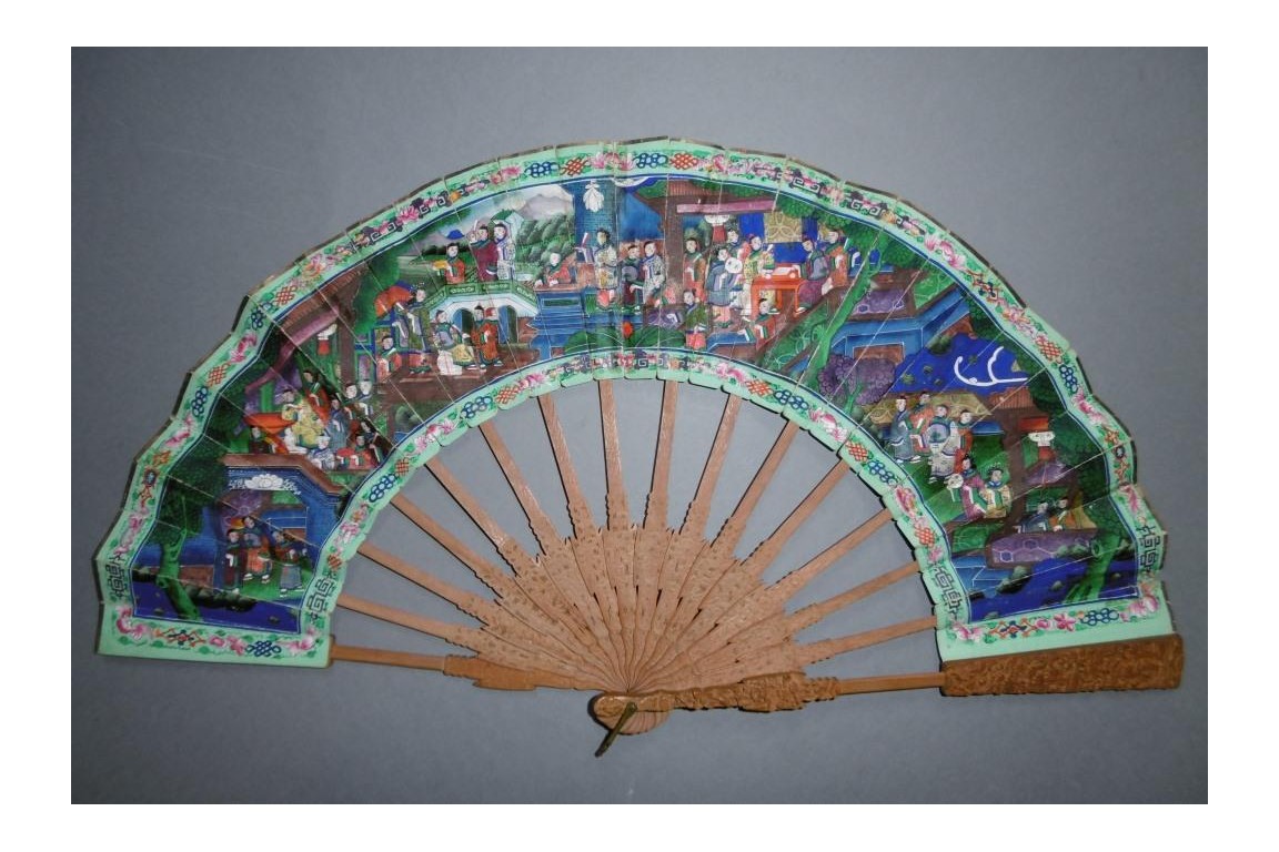 Telescopic, Chinese fan, 19th century