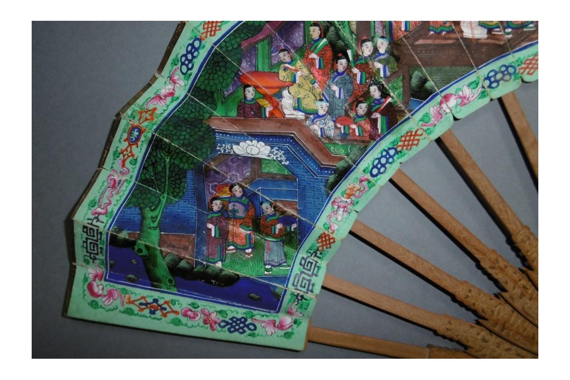 Telescopic, Chinese fan, 19th century
