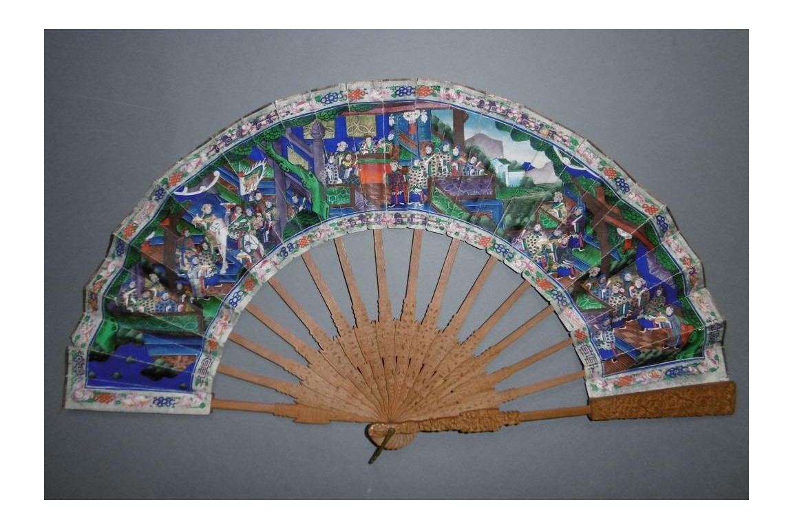 Telescopic, Chinese fan, 19th century