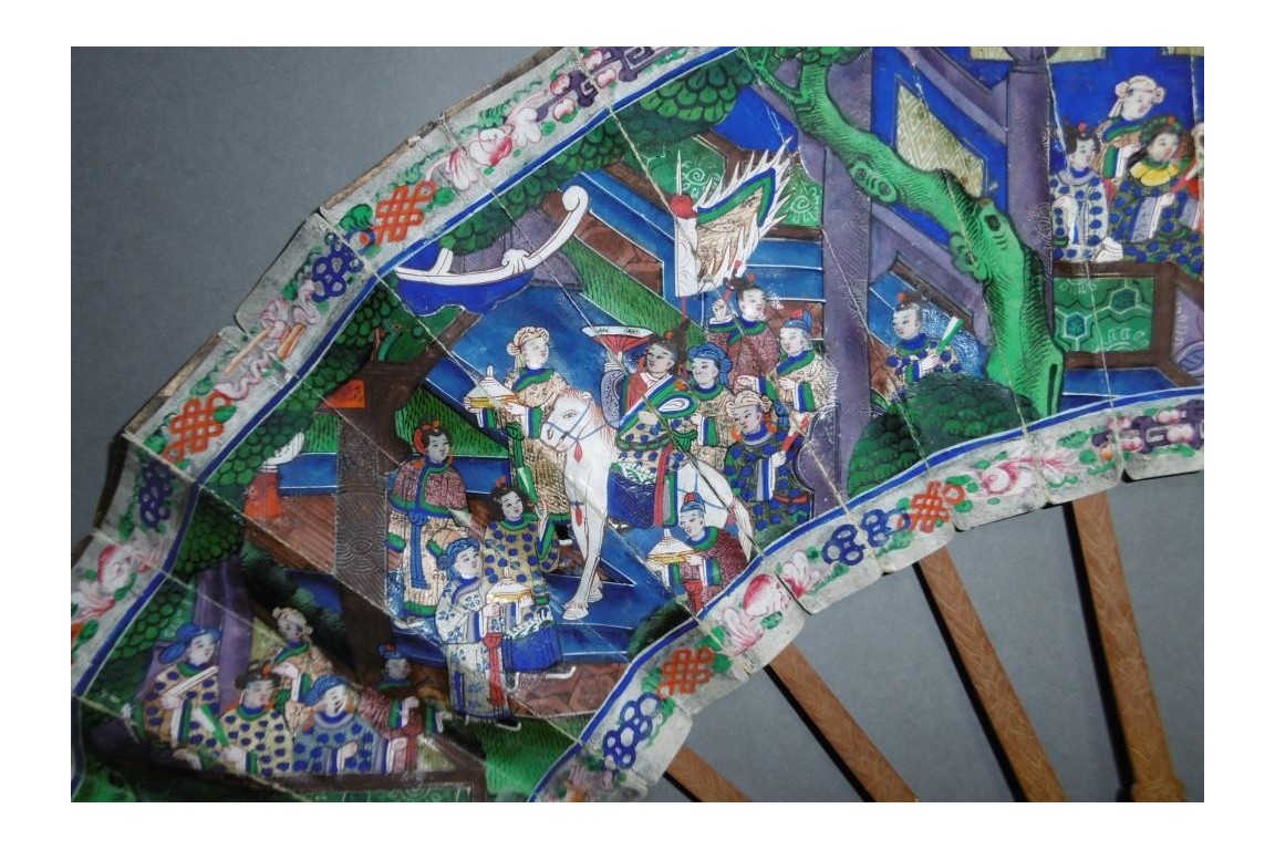 Telescopic, Chinese fan, 19th century
