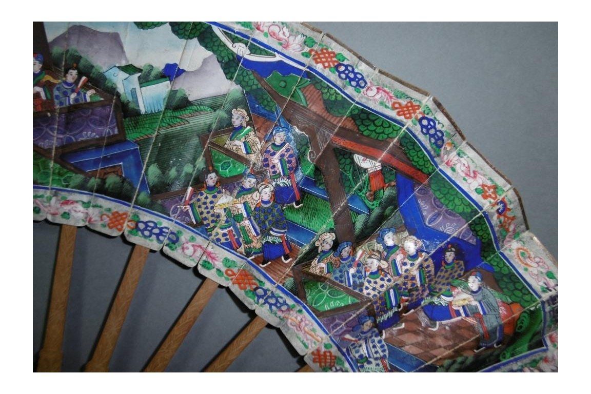 Telescopic, Chinese fan, 19th century