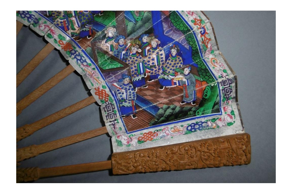 Telescopic, Chinese fan, 19th century