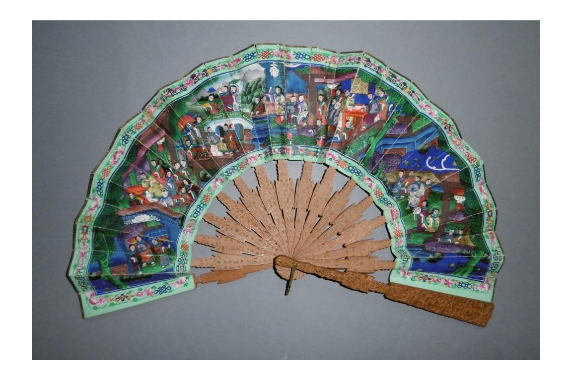 Telescopic, Chinese fan, 19th century