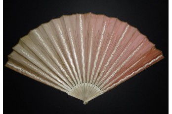 Pink sunshine, fan circa 1880-90
