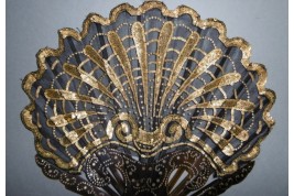 Golden shell, fan circa 1900-1910