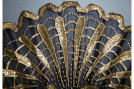 Golden shell, fan circa 1900-1910