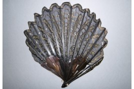 Golden shell, fan circa 1900-1910