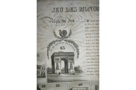 Jeu des Monuments de Paris, goose game, late 19th century ?