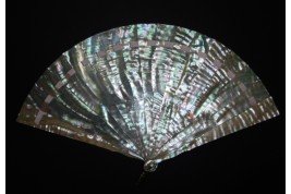 Ocean reflections, fan circa 1900