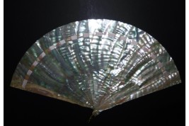 Ocean reflections, fan circa 1900