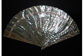 Ocean reflections, fan circa 1900