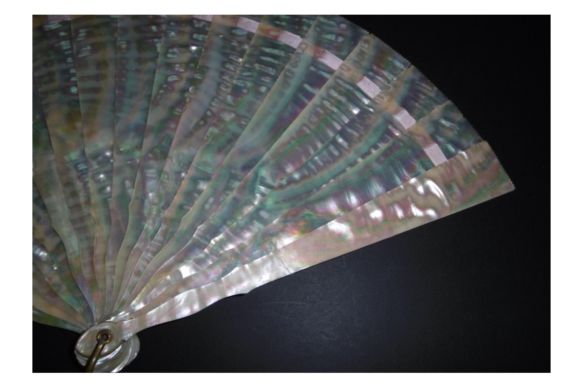 Ocean reflections, fan circa 1900