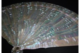 Ocean reflections, fan circa 1900